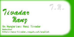 tivadar manz business card